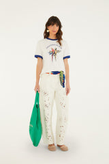 Off-White Together We Play Short Sleeve T-Shirt - FARM Rio TOGETHER WE PLAY