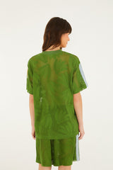 Green Brasil Samba Lace T-Shirt - FARM Rio GREEN