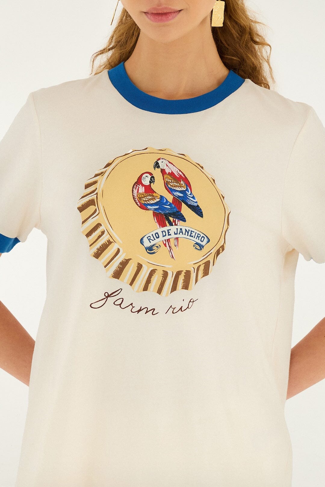 Off-White Beer Cap Organic Cotton Baby T-Shirt - FARM Rio OFF-WHITE
