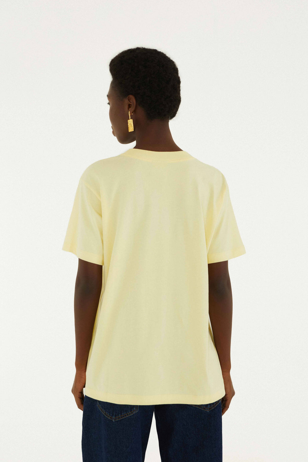 Bondinho Landscape Carioca Organic Cotton Relaxed T-Shirt - FARM Rio LIGHT YELLOW