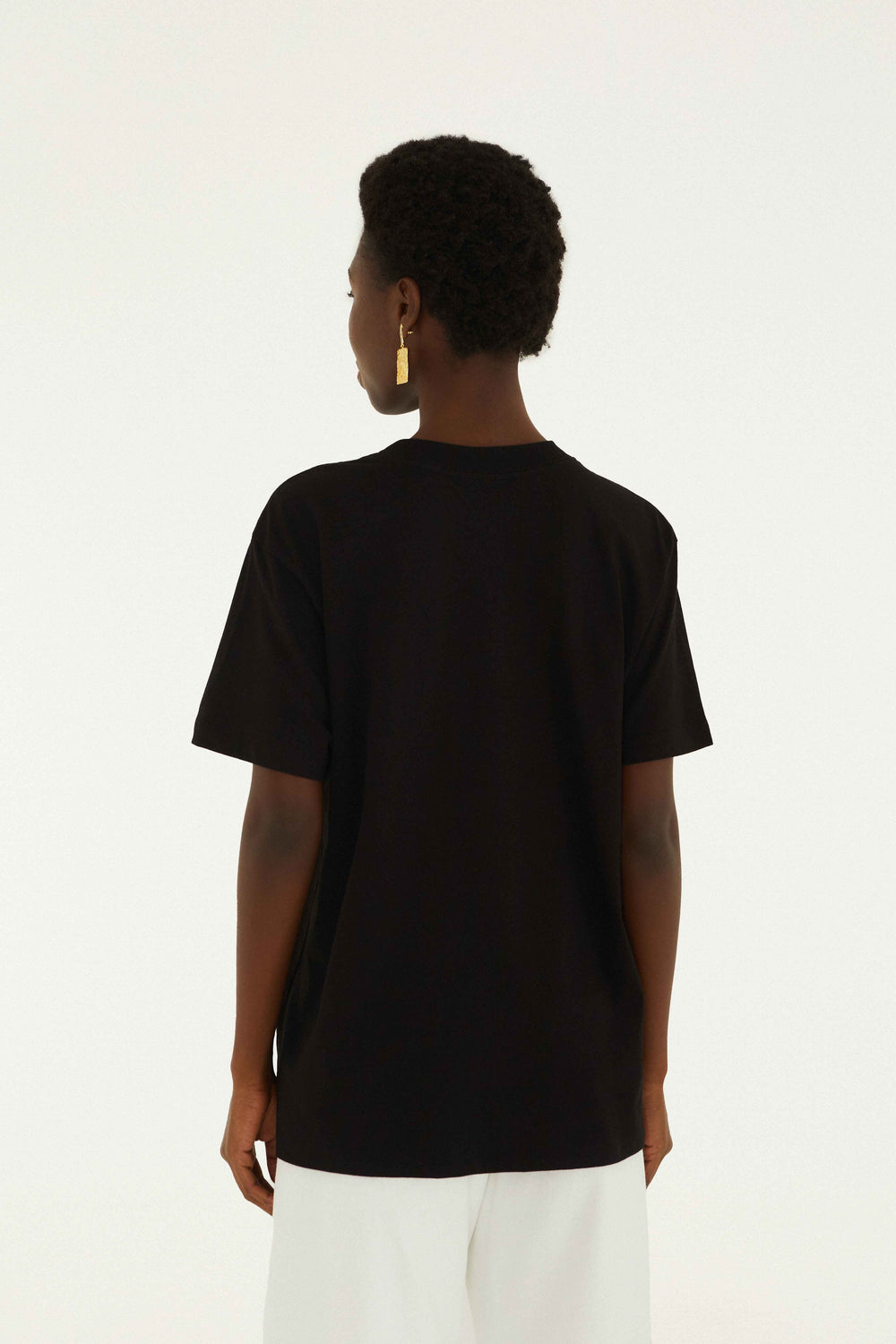 Black Landscape Carioca Organic Cotton Relaxed T-Shirt - FARM Rio BLACK