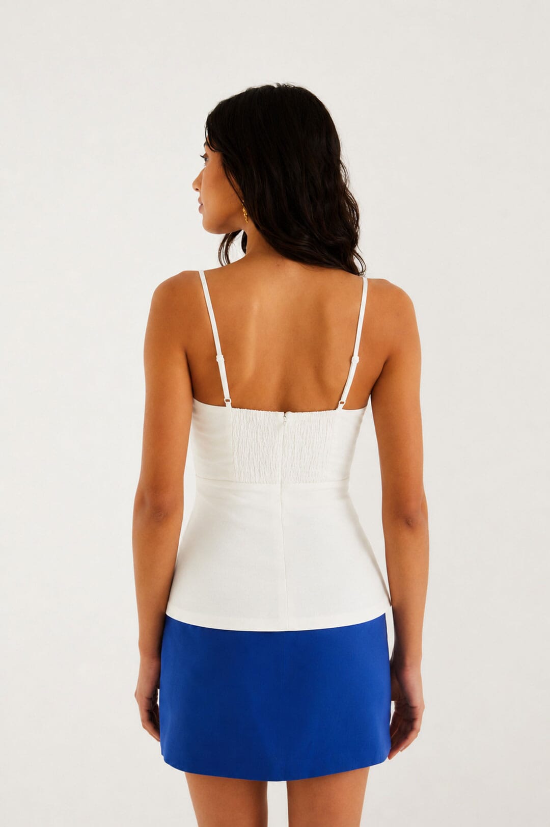Off-White 3d Shell Euroflax Premium Linen Peplum Blouse - FARM Rio OFF-WHITE