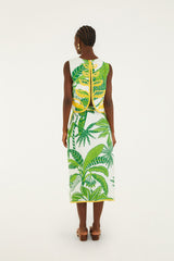 Off-White Amazon Graphic Midi Skirt - FARM Rio GRAPHIC AMAZON OFF-WHITE