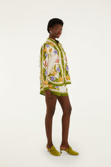 Sand Tropical Scarf Lenzing Ecovero Euroflax Shorts - FARM Rio TROPICAL SCARF SAND