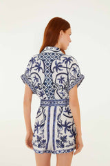 Off-White Wonderful City Belted Euroflax Premium Linen Romper - FARM Rio WONDERFUL CITY OFF-WHITE