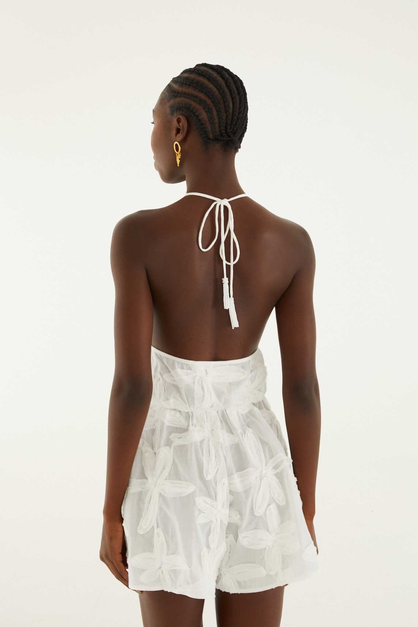 Romper With Neck Tie - FARM Rio COAST SHELL