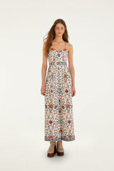 Soft Pink Floral Delhi Tapestry Belted Jumpsuit - FARM Rio FLORAL DELHI TAPESTRY LIGHT PINK