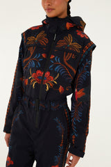 Black Macaw Jumpsuit - FARM Rio MACAW JUMPSUIT BLACK