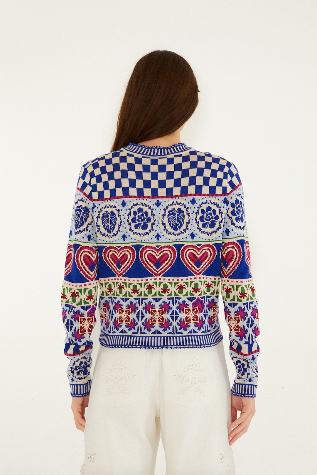 Rainbow Kaleidoscope Ainika Knit Cardigan - FARM Rio RAINBOW KALEDOSCOIPE AINIKA