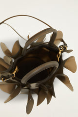 Dark Olive Jelly Flower Bag - FARM Rio BLACK