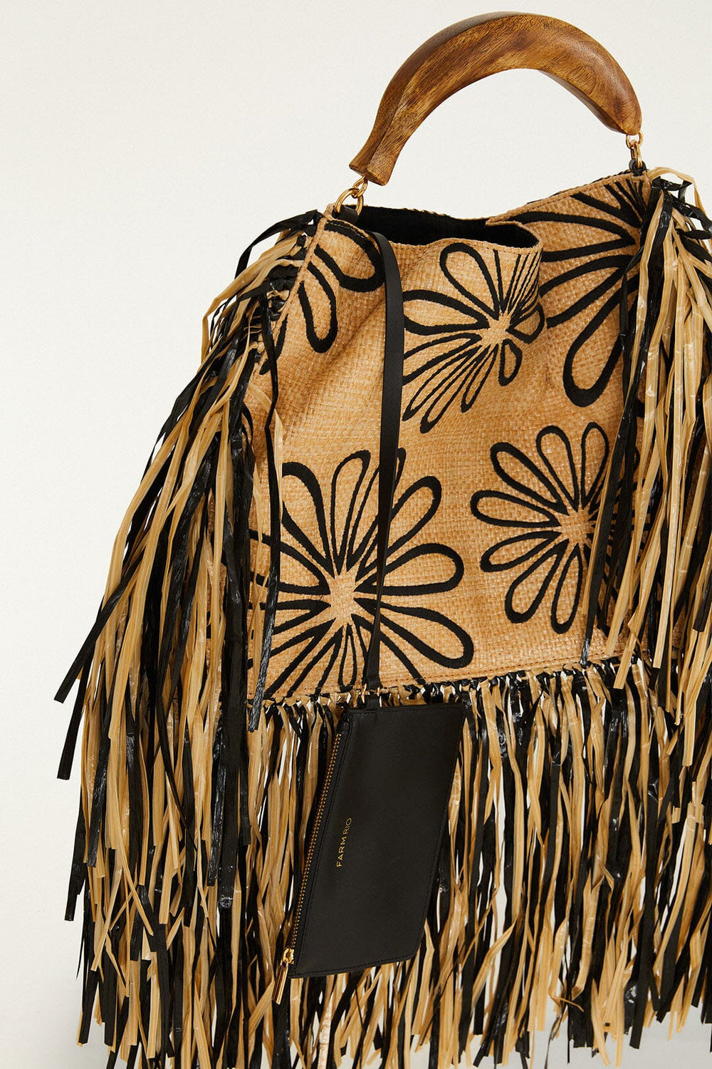 Fringed Raffia Mini Bag - FARM Rio MELANGE