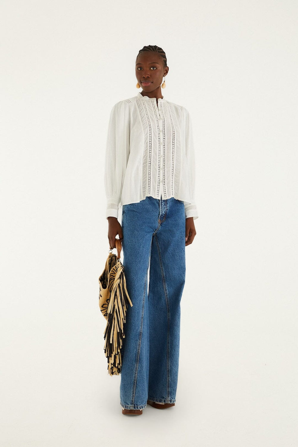 Fringed Raffia Mini Bag - FARM Rio MELANGE