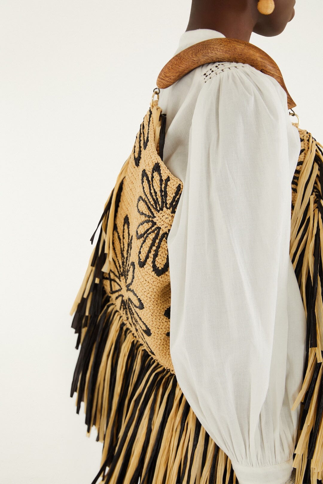 Fringed Raffia Mini Bag - FARM Rio MELANGE