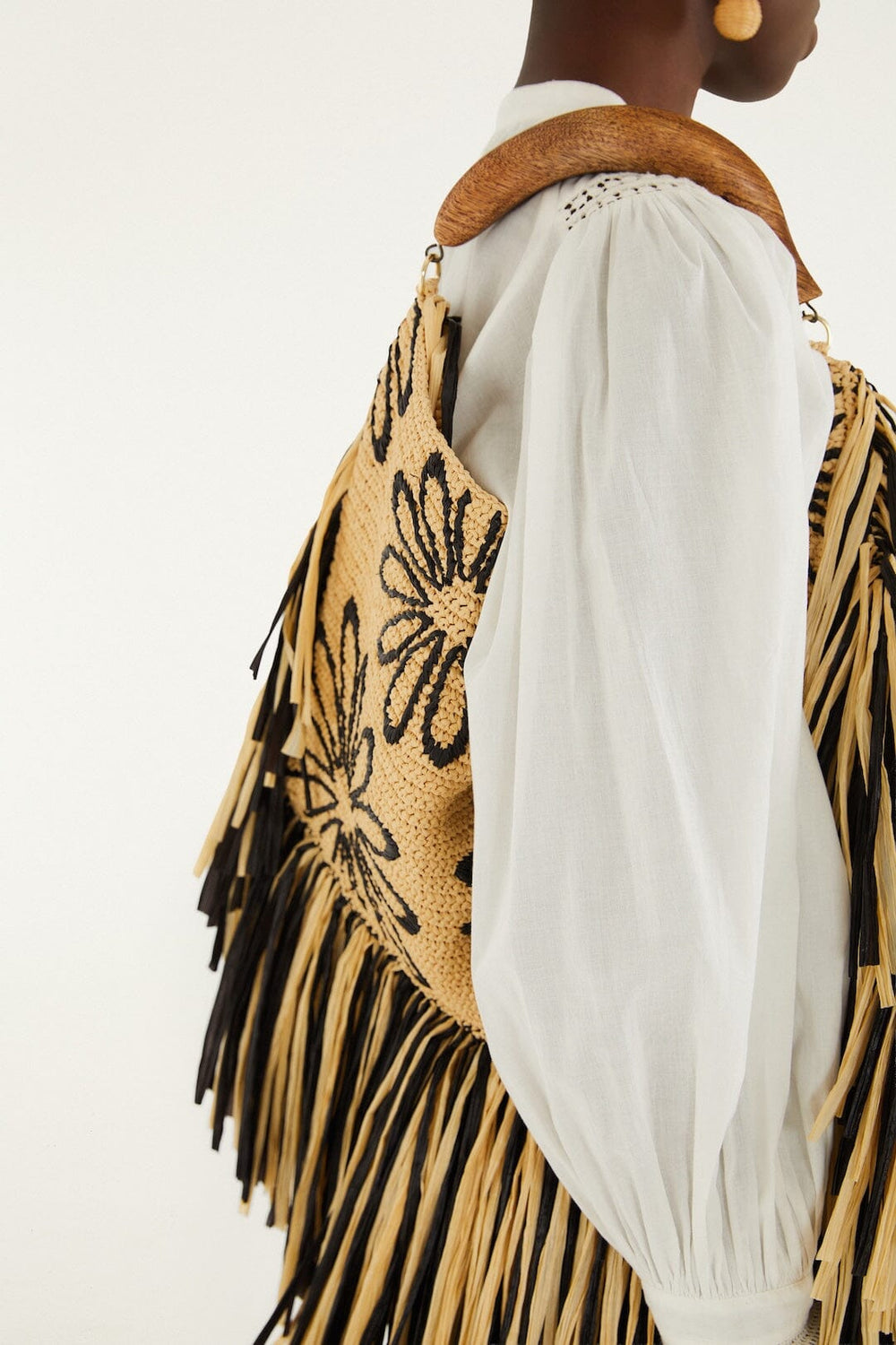 Fringed Raffia Mini Bag - FARM Rio MELANGE