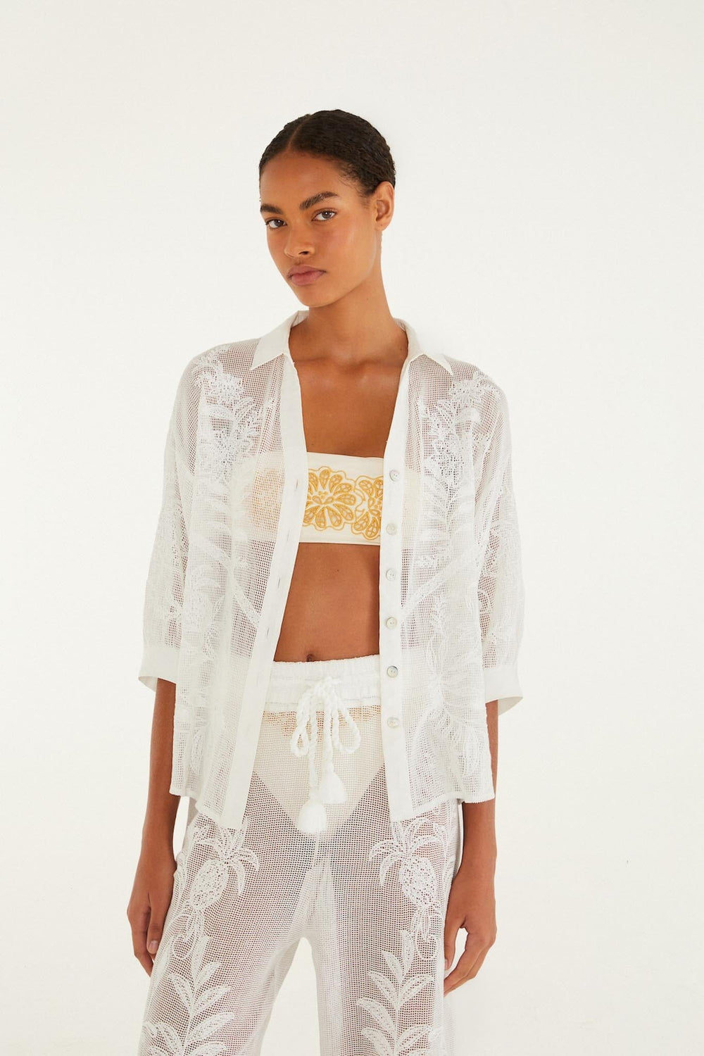 Off-White Nina Blouse - FARM Rio NINA OFF-WHITE