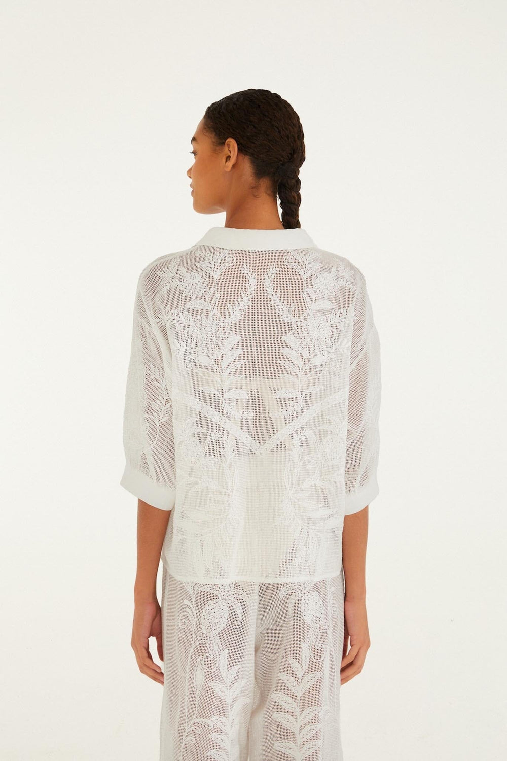 Off-White Nina Blouse - FARM Rio NINA OFF-WHITE