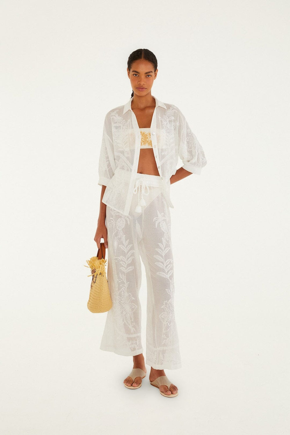 Off-White Nina Blouse - FARM Rio NINA OFF-WHITE