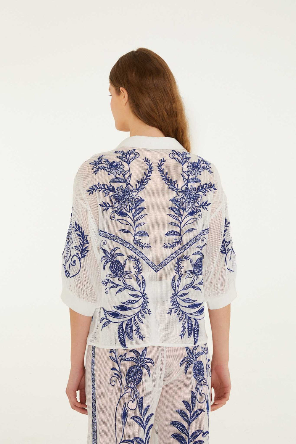 Off-White Nina Embroidery Blouse - FARM Rio NINA EMBROIDERY OFF-WHITE