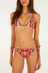Red Ainika Garden Side Tie Bikini Bottom - FARM Rio AINIKA GARDEN RED