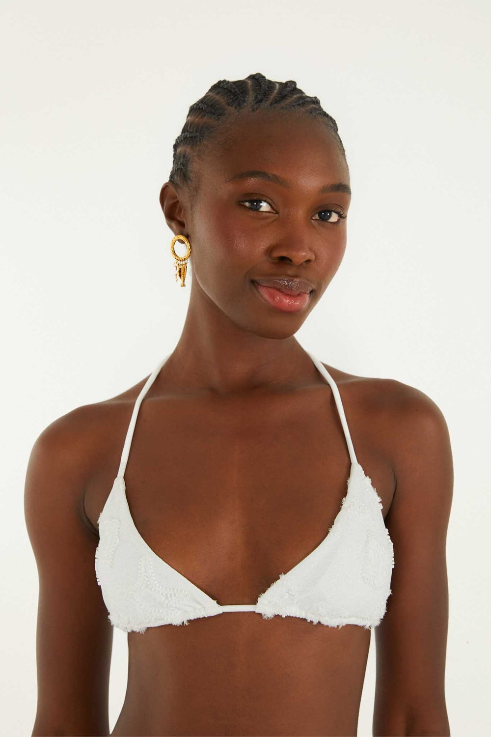 Triangle Bikini Top With Tie On The Neck - FARM Rio COAST SHELL