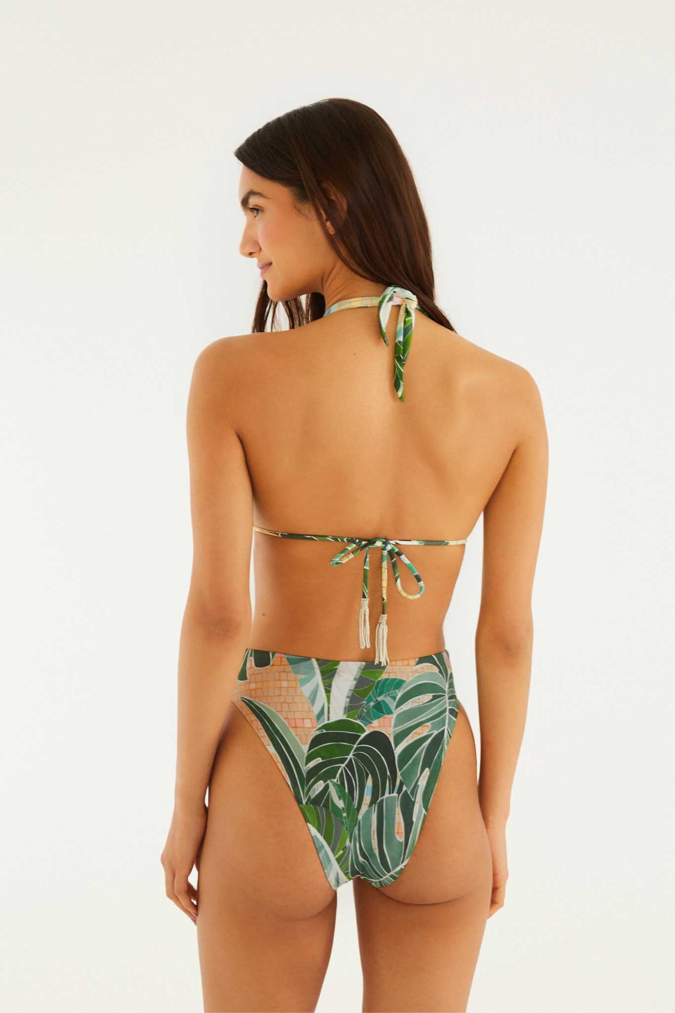 Elongated Bikini Top - FARM Rio MOSAIC RIO