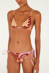 Soft Yellow Arabesc Tie Side Bikini Bottom - FARM Rio ARABESC SOFT YELLOW