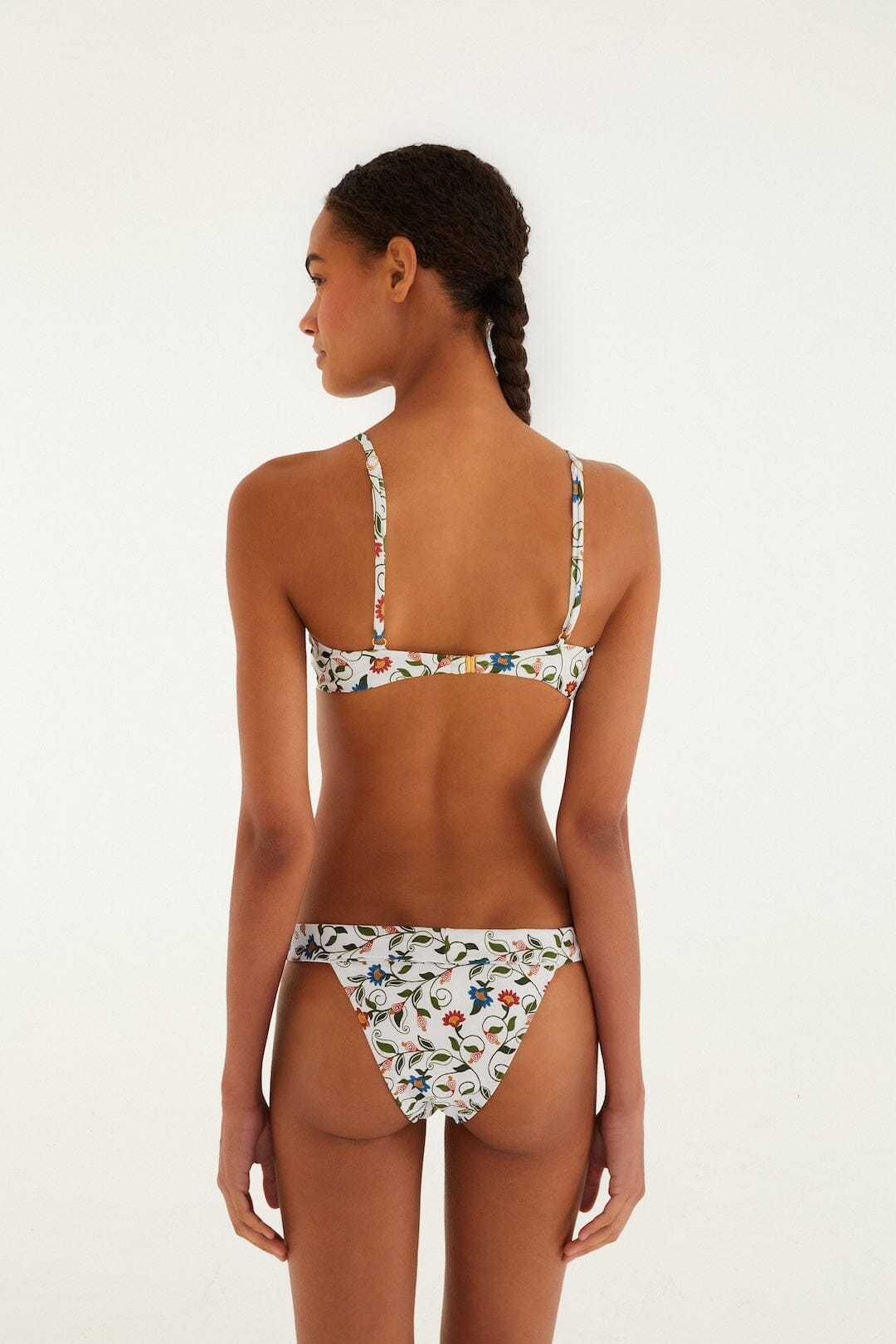 Off-White Stitched Garden Underwire Bikini Top - FARM Rio STITCHED GARDEN OFF-WHITE