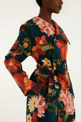 Wild Flower Tench Coat - FARM Rio WILD FLOWER NAVY BLUE