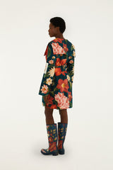 Wild Flower Tench Coat - FARM Rio WILD FLOWER NAVY BLUE