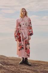 Bromelia Trench Coat - FARM Rio EDENS BLOOM LIGHT PINK