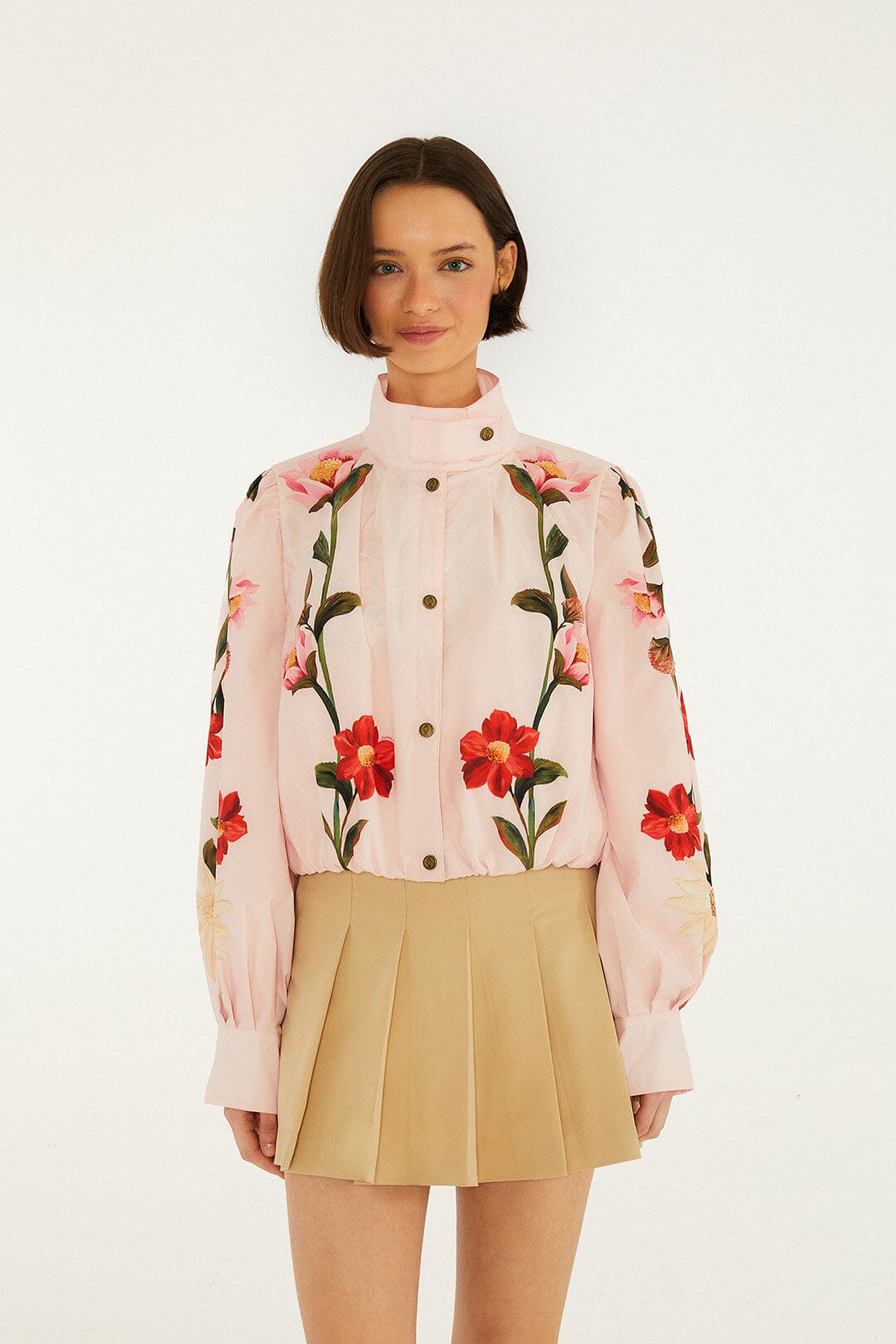 Bromelia Jacket - FARM Rio EDENS BLOOM LIGHT PINK
