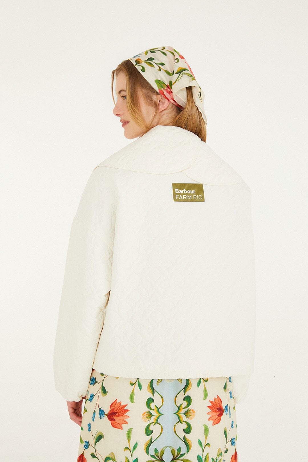 Lotus Quilted Jacket - FARM Rio EDENS BLOOM LIGHT PINK