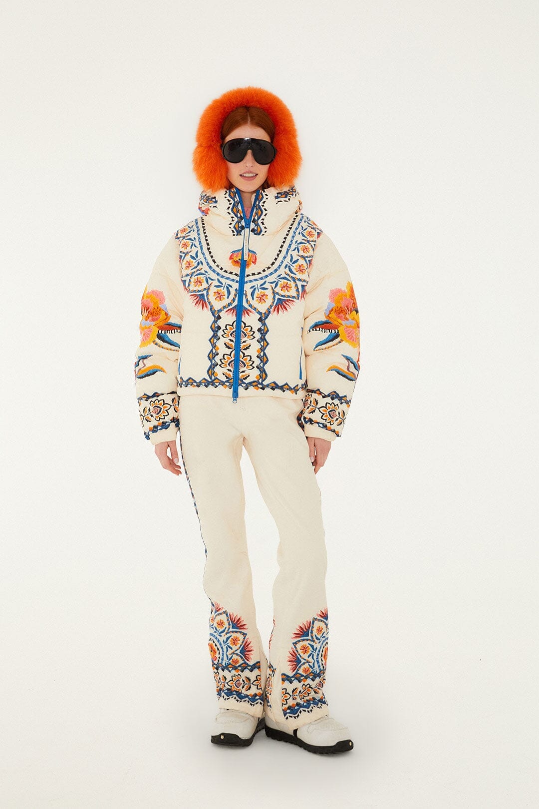 Off-White Lucy Floral Puffer - FARM Rio LUCY FLORAL