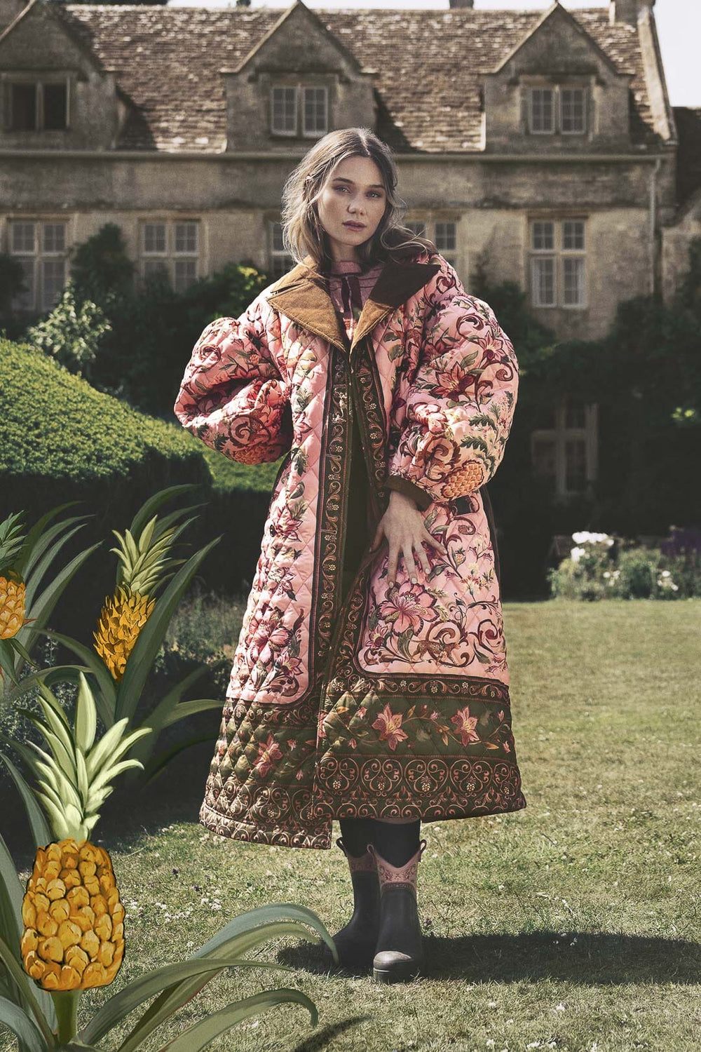 Cami Quilted Jacket - FARM Rio TROPICAL ROYALNESS PINK