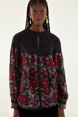 Black Valentina Long Sleeve Blouse - FARM Rio VALENTINA BLACK