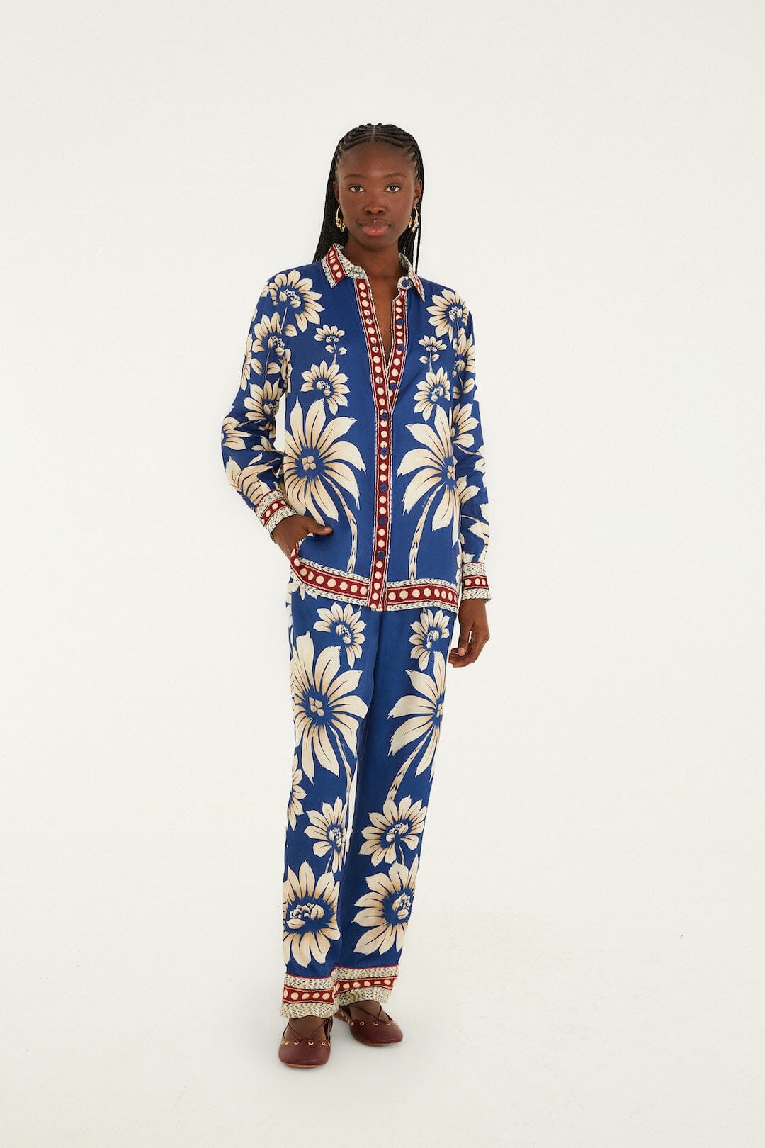 Blue Luna Lenzing Ecovero Viscose Pajama Pants - FARM Rio LUNA BLUE