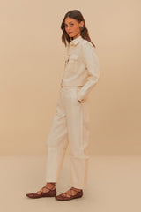 Off-White Twill Laser Carpenter Pants - FARM Rio OFF-WHITE