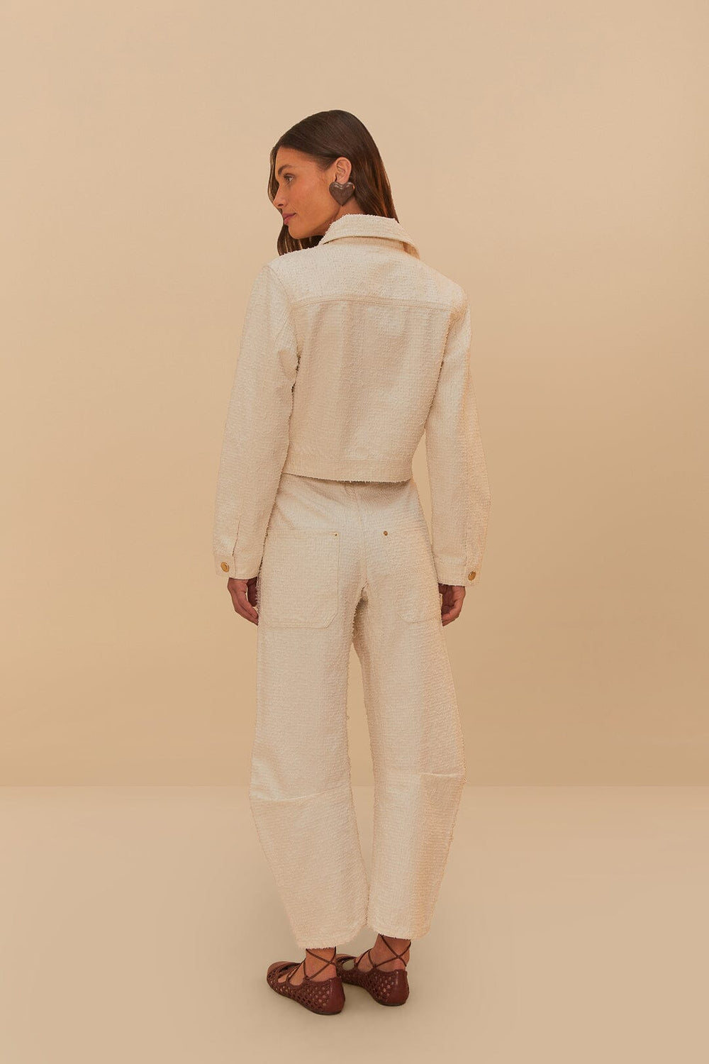 Off-White Twill Laser Carpenter Pants - FARM Rio OFF-WHITE