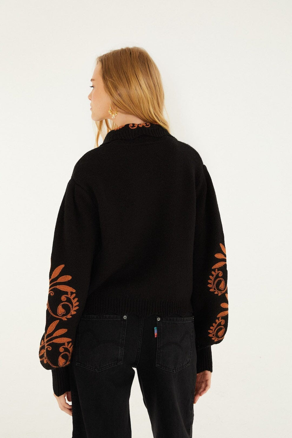 Cornely Ainika Knit Cardigan - FARM Rio CORNELY AINIKA BLACK