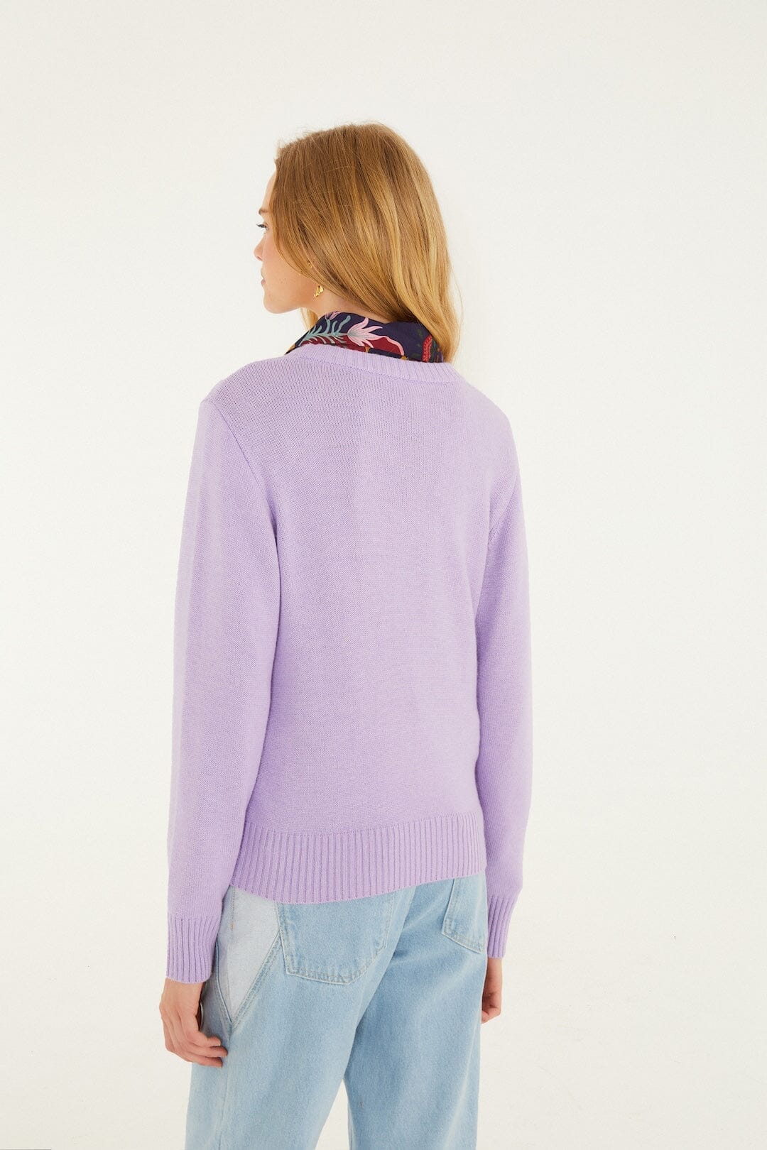 Lilac Going Bananas Knit Sweater - FARM Rio LILAC