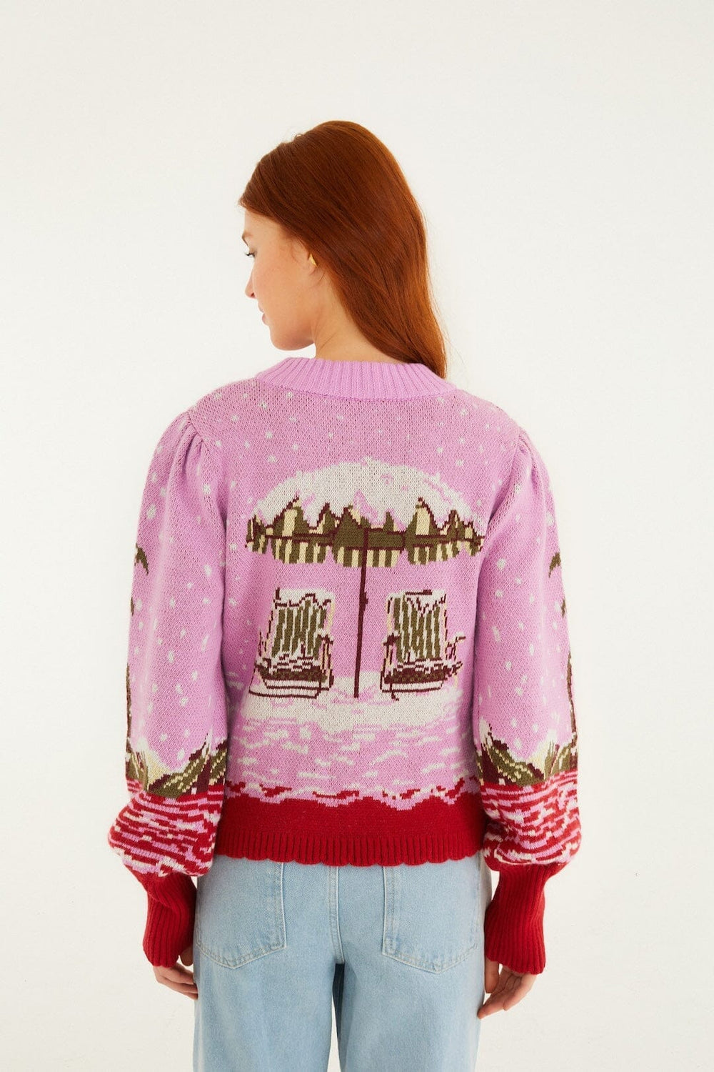 Pink From Sand To Snow Knit Sweater - FARM Rio MULTI