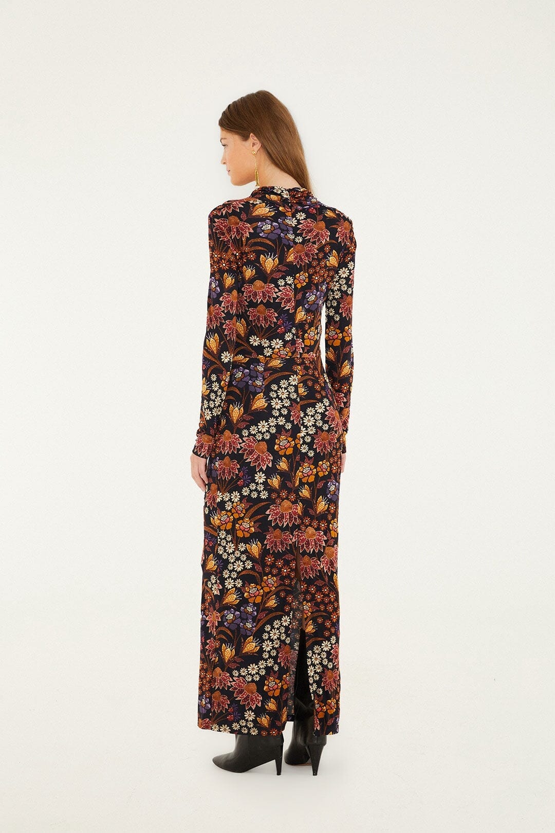 Black Lili Long Sleeve Maxi Dress - FARM Rio LILI BLACK