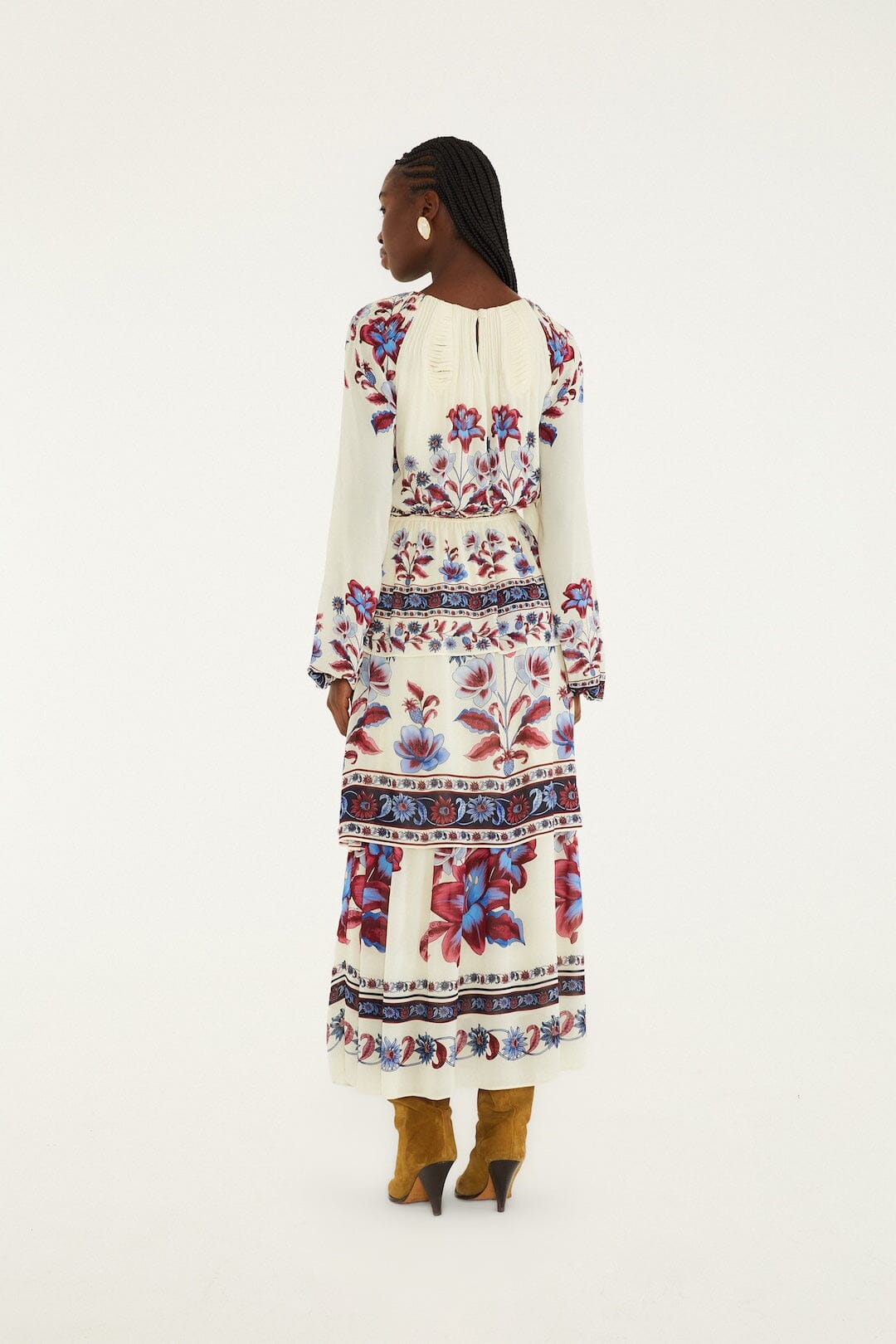 White Malu Winter Cut-Out Long Sleeve Maxi Dress - FARM Rio MALU WINTER WHITE