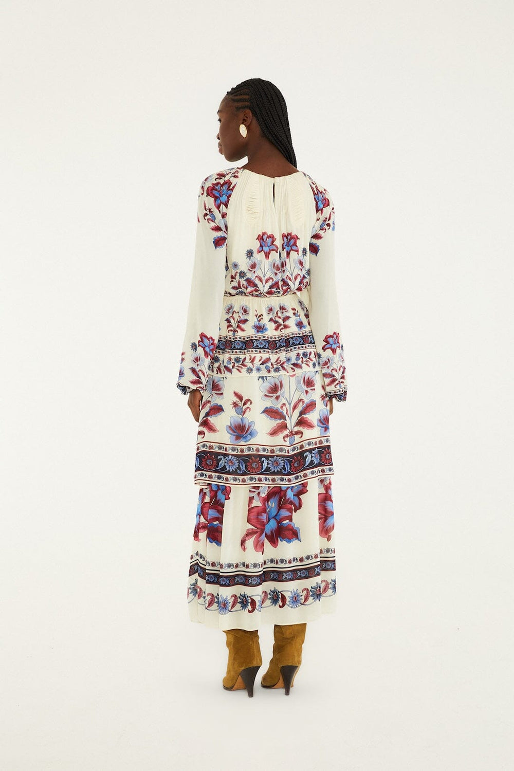 White Malu Winter Cut-Out Long Sleeve Maxi Dress - FARM Rio MALU WINTER WHITE