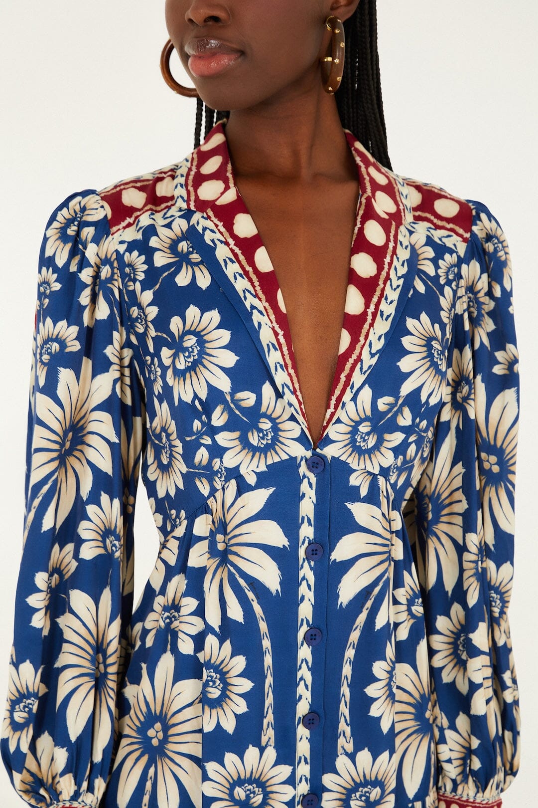 Blue Luna Lenzing Ecovero Viscose Mini Dress - FARM Rio LUNA BLUE