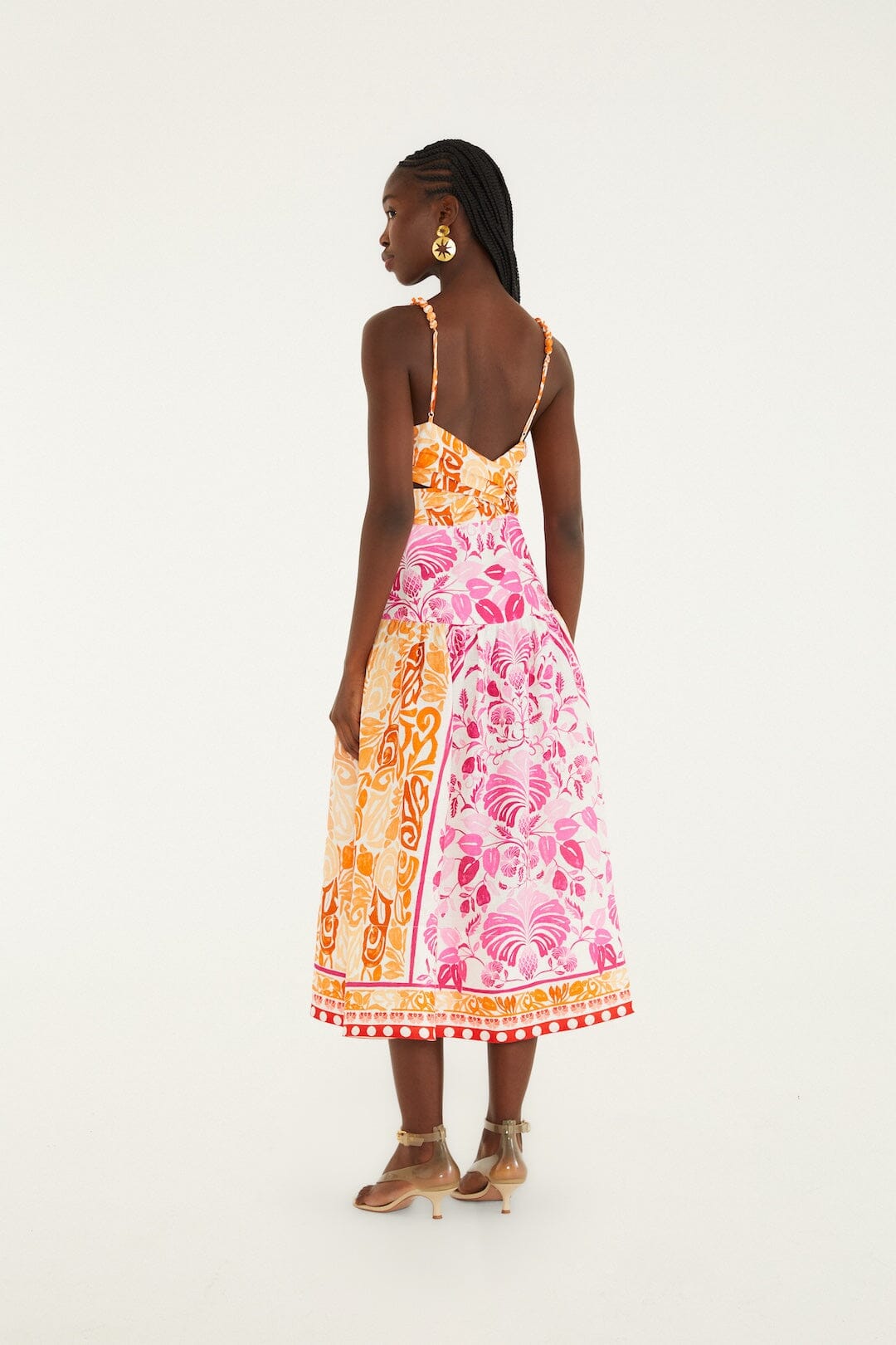 Off-White Santorini Euroflax Premium Linen Midi Dress - FARM Rio SANTORINI OFF-WHITE
