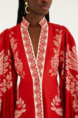 Red Miranda Lenzing Ecovero Euroflax Maxi Dress - FARM Rio MIRANDA RED