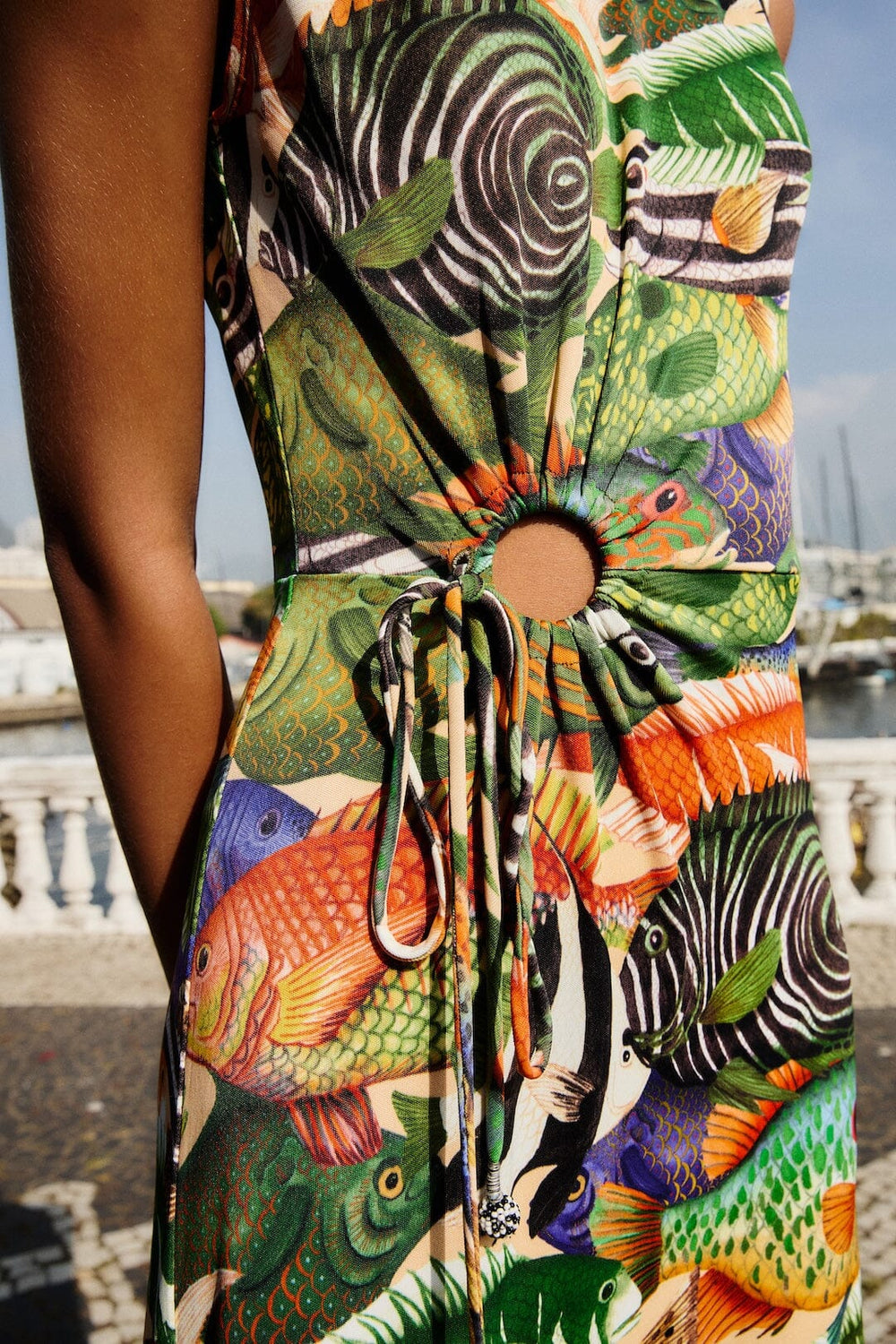 Multicolor Fish Sea Sleeveless Maxi Dress - FARM Rio FISH SEA MULTICOLOR