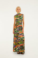 Multicolor Fish Sea Sleeveless Maxi Dress - FARM Rio FISH SEA MULTICOLOR