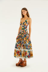 Off-White Tropi Embroidered Maxi Dress - FARM Rio TROPI OFF-WHITE
